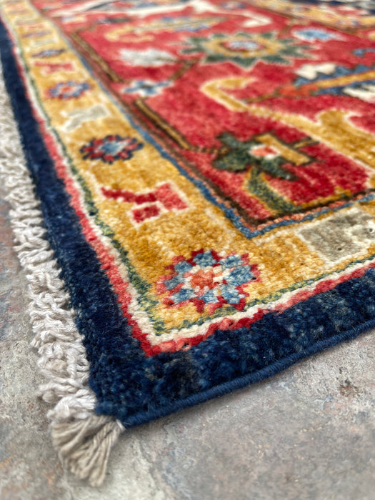 Hand-Knotted Sultanabad Vegetable-Dyed Wool Rug, 5' x 6' 7"