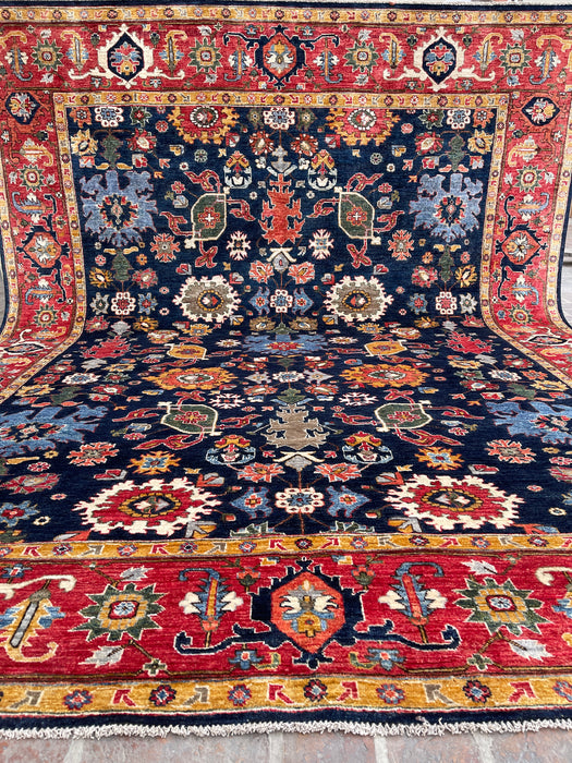 Hand-Knotted Sultanabad Vegetable-Dyed Wool Rug, 5' x 6' 7"