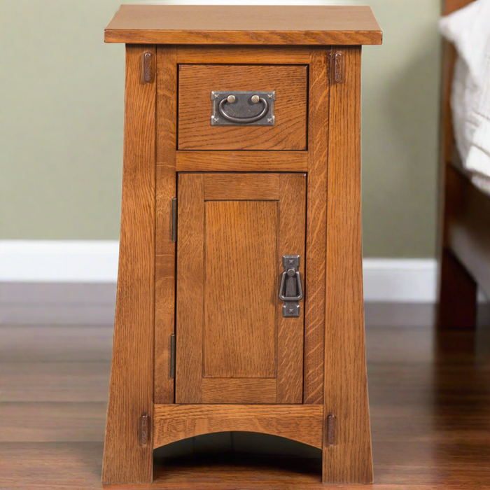 Preorder Mission Tapered Leg Narrow Nightstand - Michael's Cherry (MC-A)