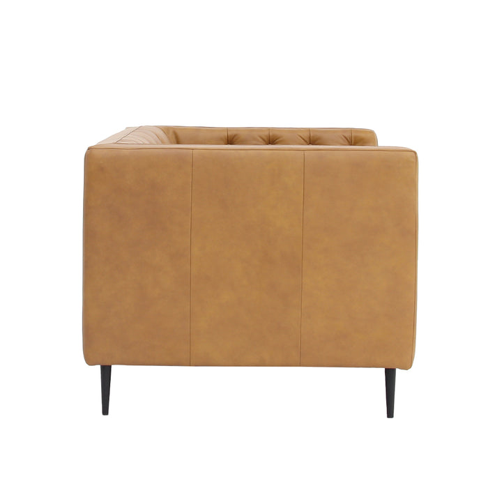 Lucius Top Grain Leather 1.5 Arm Chair - Tan