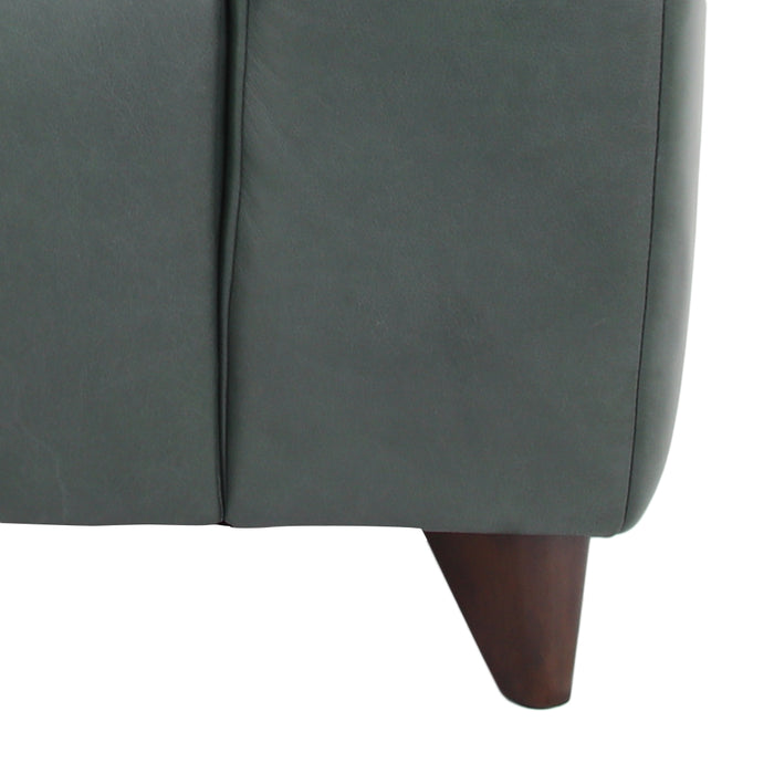 Preorder Octavia Top Grain Leather Arm Chair - Green