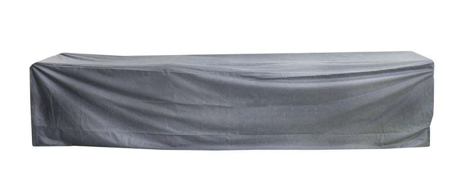 Cypress Teak Wood 128" Sofa with Black Color Rope Design