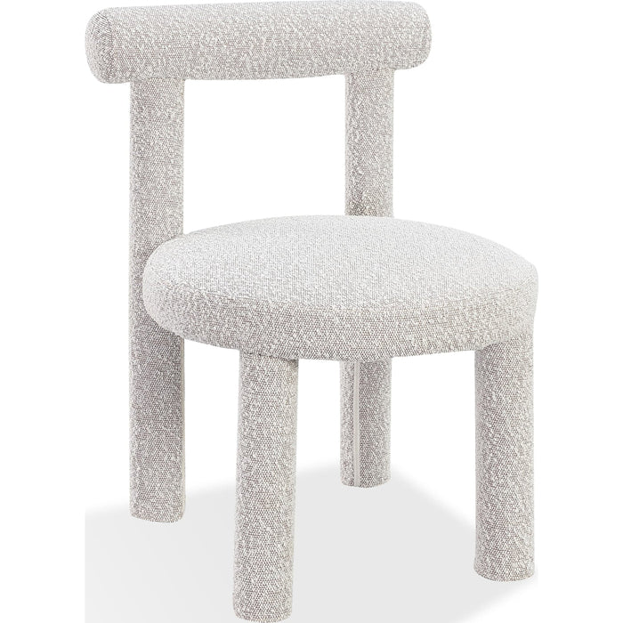Set of 2 Modern dining chair Addison made of cotton ball bouclé