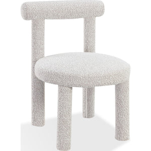Set of 2 Modern dining chair Addison made of cotton ball bouclé