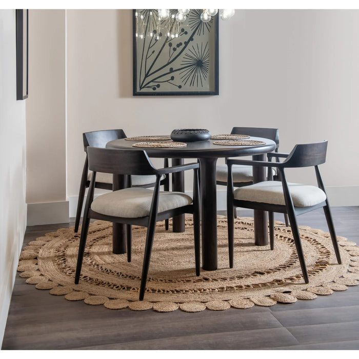 Aspen Solid Mango Wood Dining Table in Honey Date