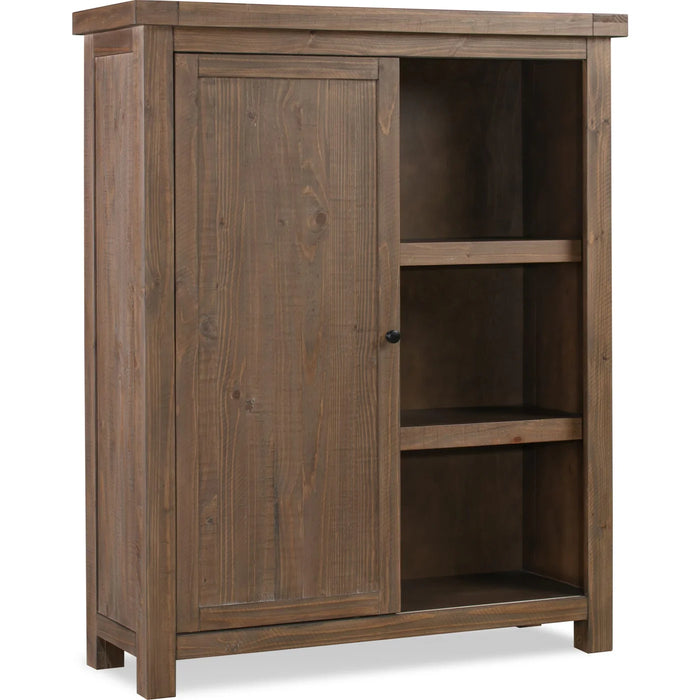 Monroe Farmhouse Office Desk with Sliding Doors & Roughhewn Wood