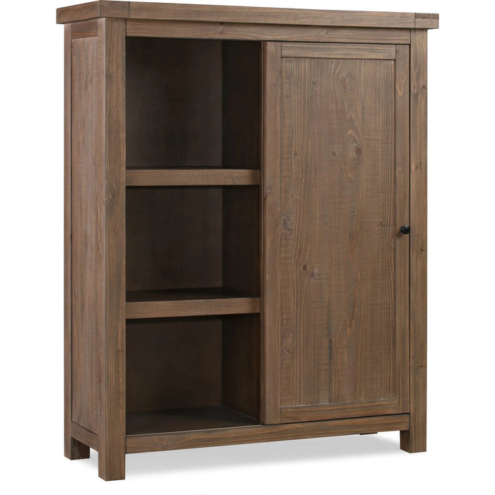 Monroe Farmhouse Office Desk with Sliding Doors & Roughhewn Wood