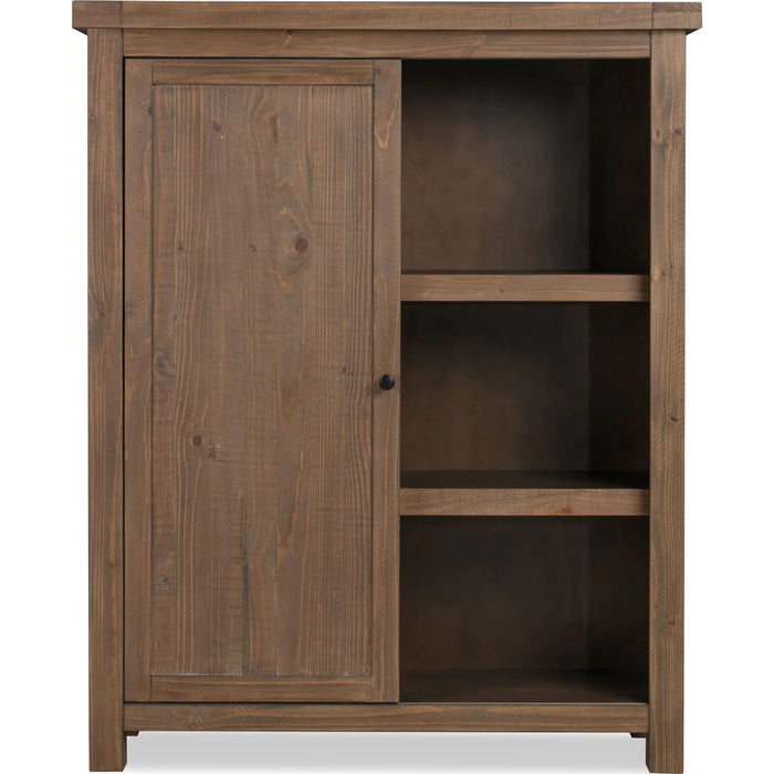 Monroe Farmhouse Office Desk with Sliding Doors & Roughhewn Wood