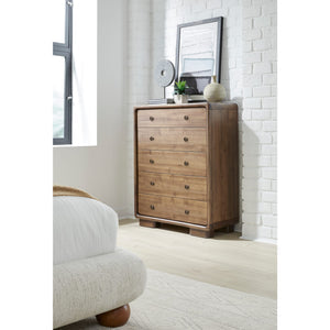 Boka chest of drawers made of acacia wood with five drawers in Impala