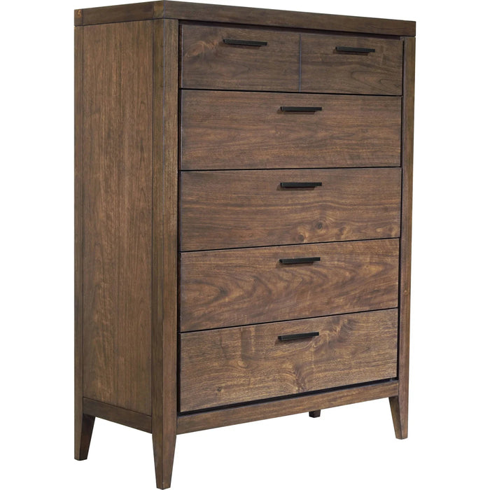 Richmond Upholstered Storage Bedroom Set in Wild Oats Brown