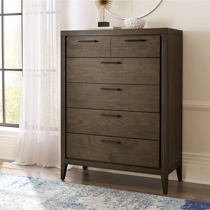 Richmond Upholstered Storage Bedroom Set in Wild Oats Brown