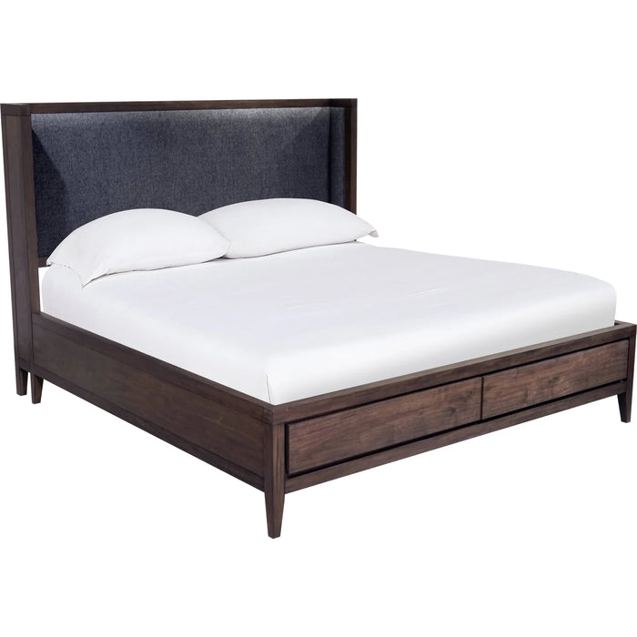 Richmond Upholstered Storage Bed Frame in Wild Oats Brown