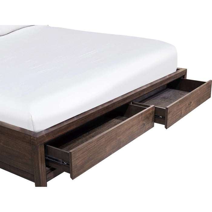 Richmond Upholstered Storage Bedroom Set in Wild Oats Brown