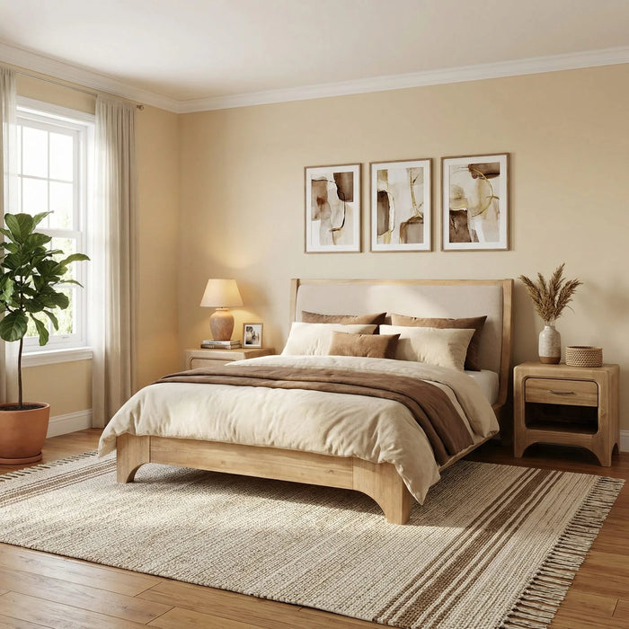 Raleigh Wood & Upholstered Bed Frame