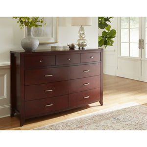 Brighton chest of drawers with nine drawers and Mirror in cinnamon (2024)