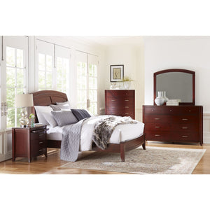 Set of 2 Brighton bedside table with two drawers in cinnamon