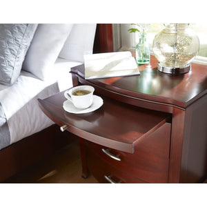 Set of 2 Brighton bedside table with two drawers in cinnamon