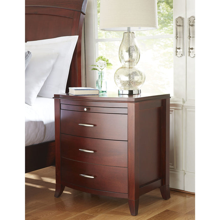 Set of 2 Brighton bedside table with two drawers in cinnamon