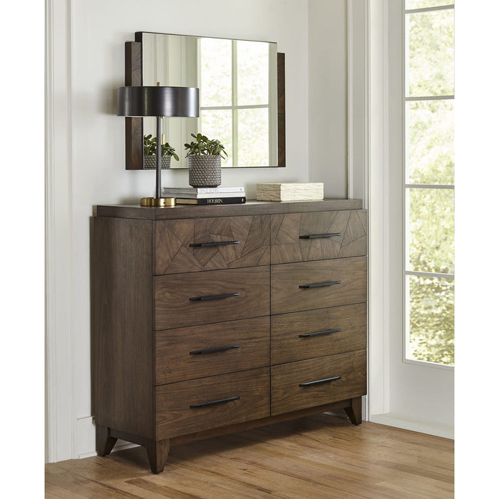 Broderick Chessboard with Eight Drawers and Mirror in Wild Oats Brown  (2024)
