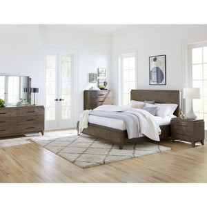 Broderick six-drawer chest and Mirror in Wild Oats Brown (2024)