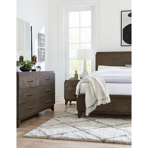 Broderick six-drawer chest and Mirror in Wild Oats Brown (2024)