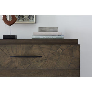 Broderick six-drawer chest and Mirror in Wild Oats Brown (2024)