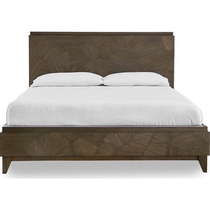 Mid-Century Inspired Walnut Bed Frame