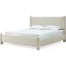 Milan Upholstered Platform Bed in Cottage Cheese Boucle