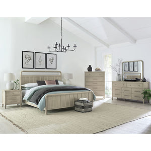 Camden oak chest of drawers with eight drawers and Mirror in Chai