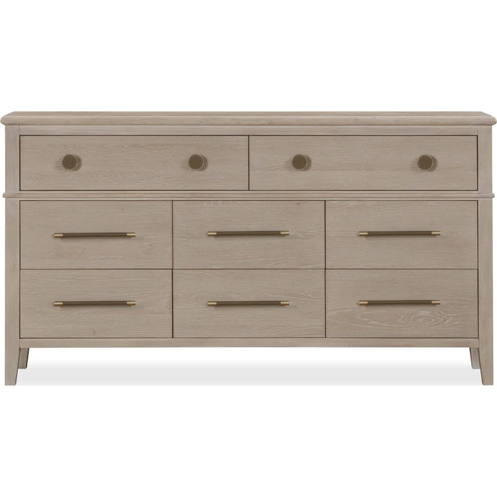 The Calnox Collection Light Oak Modern Farmhouse Bedroom Furniture Set
