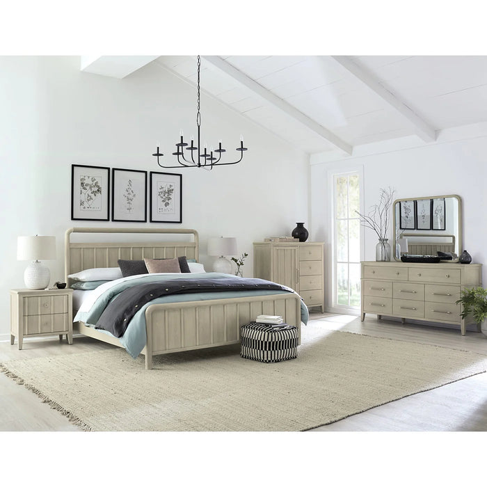 The Calnox Collection Light Oak Modern Farmhouse Bed Frame