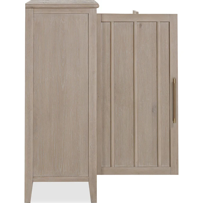 Marisole 6-Drawer 1-Door Oak Chest in Chai finish