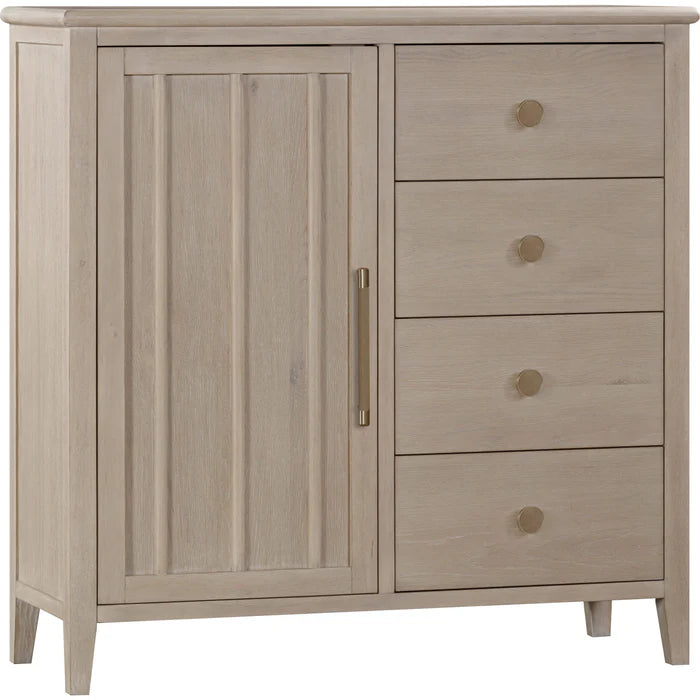 Marisole 6-Drawer 1-Door Oak Chest in Chai finish