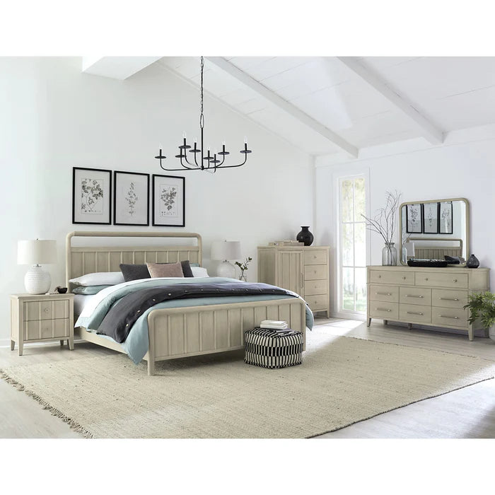 Marisole 6-Drawer 1-Door Oak Chest in Chai finish