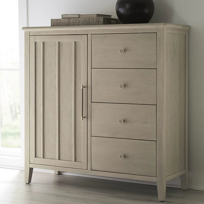 Marisole 6-Drawer 1-Door Oak Chest in Chai finish