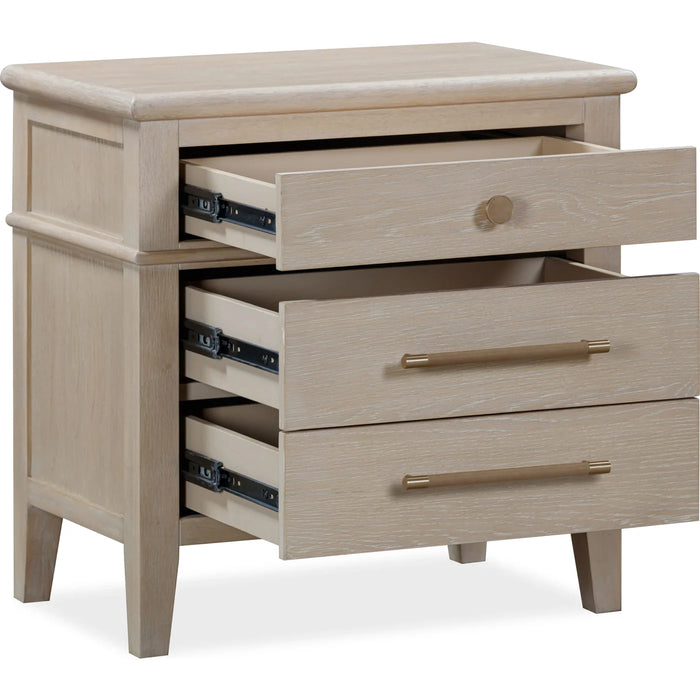 The Calnox Collection Light Oak Modern Farmhouse Bedroom Furniture Set