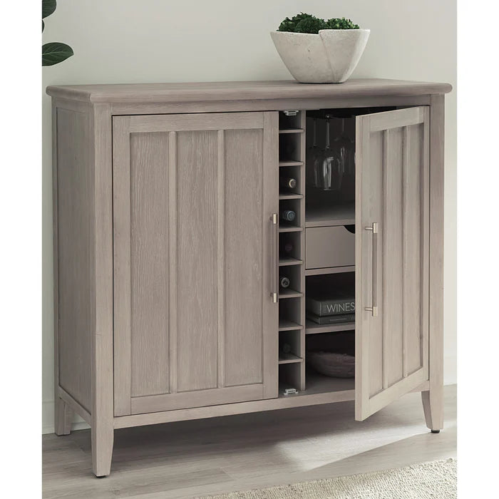 Marisole 2-Door 2-Drawer Bar Cabinet with Stemware Rack & Wine Rack
