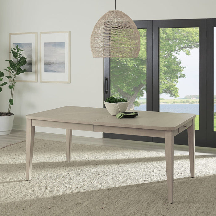Camden extendable dining table with two drawers in Chai