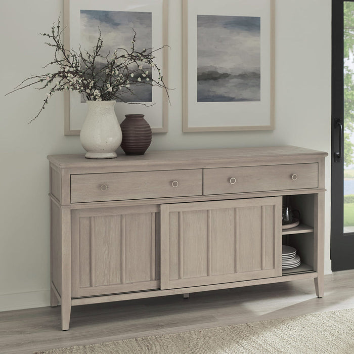 Camden oak sideboard with two drawers and two doors in Chai