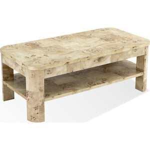 Cosmo Mappa burl wood coffee table in Amber Kiss