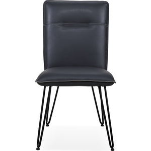 Set of 2 Demi Hairpin Leg Modern Dining Chair in Cobalt