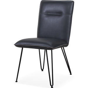Set of 2 Demi Hairpin Leg Modern Dining Chair in Cobalt