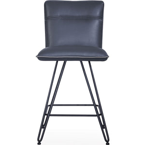 Set of 2 Demi Hairpin Leg Swivel Bar Stool in Cobalt