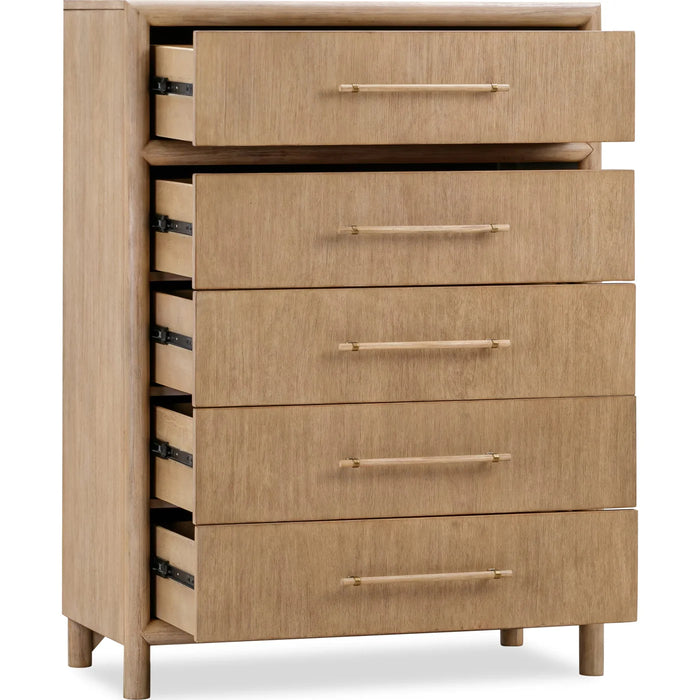 Sivra Natural Acacia Storage Bedroom Set – Modern Textured Wood Design