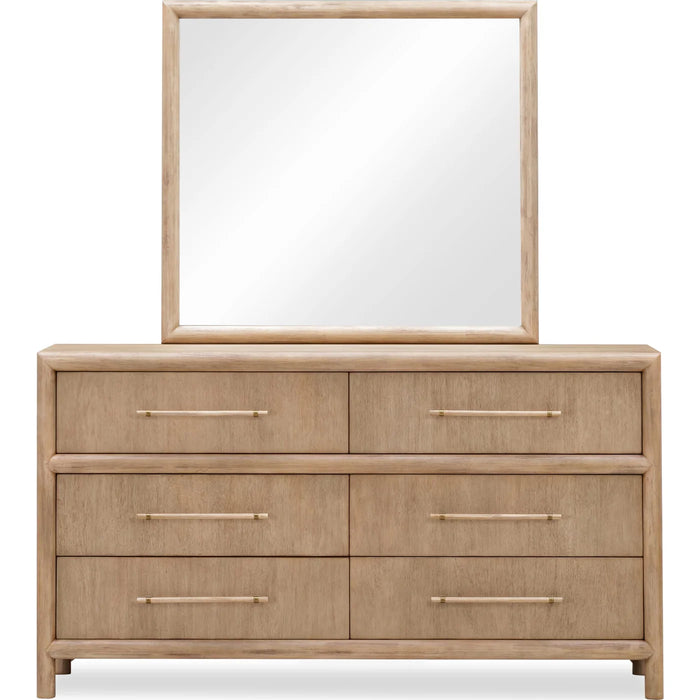 Sivra Natural Acacia Bedroom Set – Modern Textured Wood Design