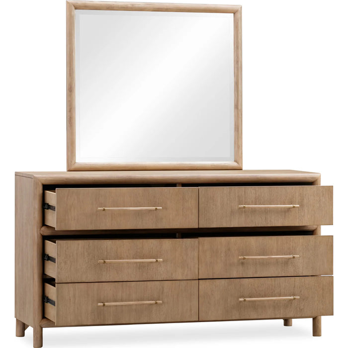 Sivra Natural Acacia Bedroom Set – Modern Textured Wood Design
