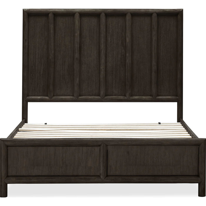Sivra Natural Acacia Bed Frame – Modern Textured Wood Design
