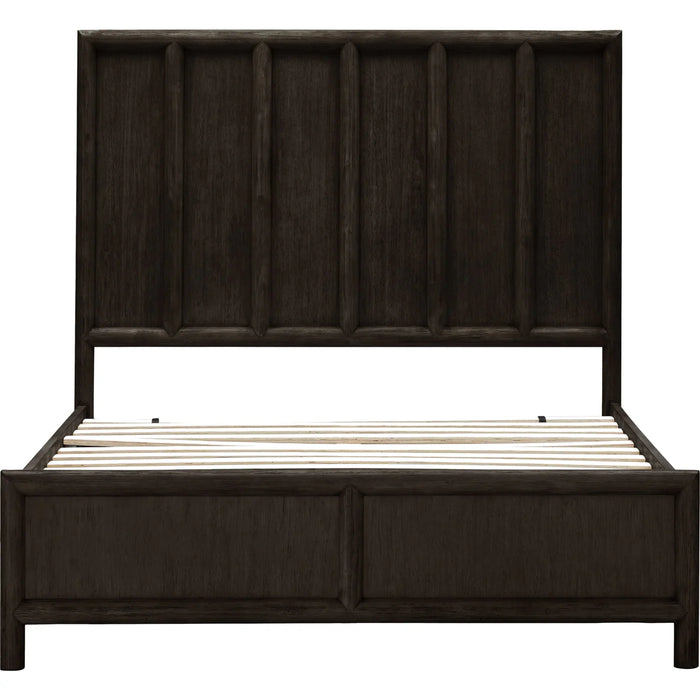 Sivra Natural Acacia Bed Frame – Modern Textured Wood Design