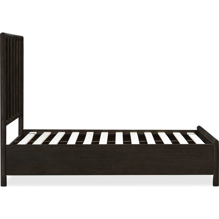 Sivra Natural Acacia Bed Frame – Modern Textured Wood Design