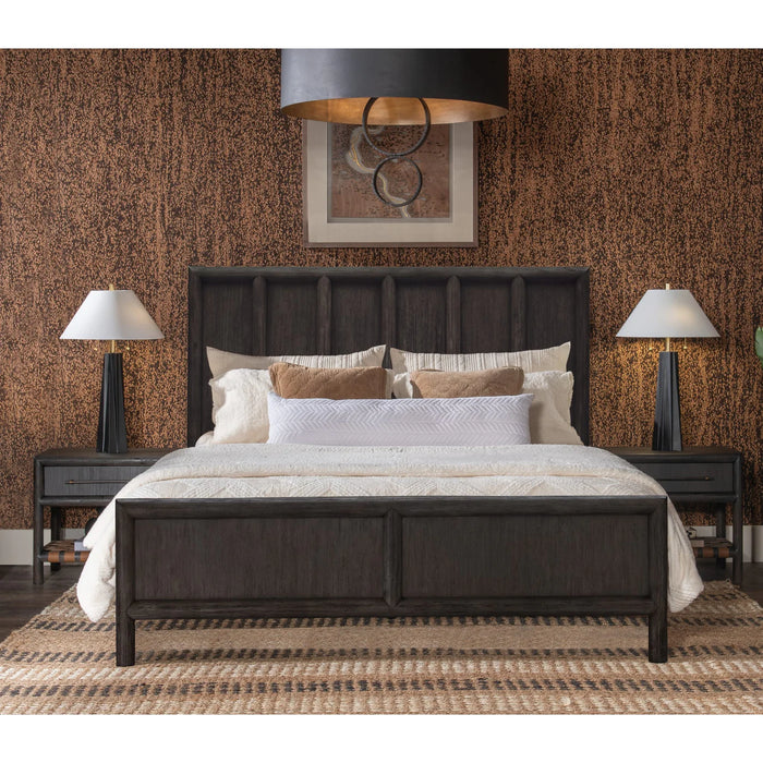 Sivra Natural Acacia Bed Frame – Modern Textured Wood Design